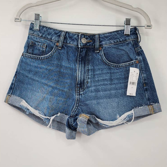 New NWT PACSUN Mom Shorts Medium Wash Size 25 - Picture 5 of 5